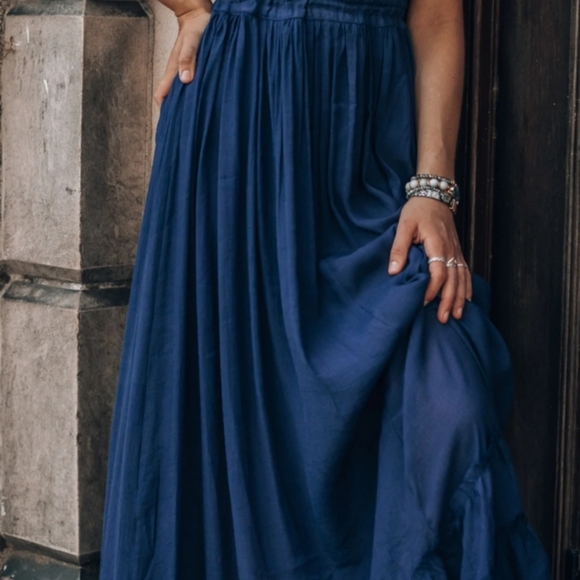 Celestial Maxi Dress Strappy Tank Boho Maxi Dress "Southern Alternative" (L) - Picture 5 of 12